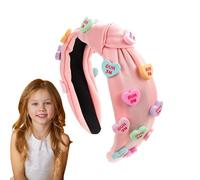 Goowafur Fasce per capelli decorate, fascia per capelli di San da donna - Fascia per capelli annodata alla moda per il lavaggio del viso,Decori stagionali, impacchi per capelli con cuore d'amore per