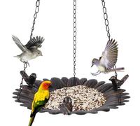 Goowafur Mangiatoio Per Uccelli | In Ferro Anticato Resistente alle Intemperie - Mangiatoie Appendibili Decorazioni Per Esterno - Per Attrarre Cardellini Per Giardino Balcone E Esterni