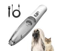 Goowafur Tagliapeli per cani con aspirapolvere,Tosatrici silenziose per toelettatura cani con luce LED | Kit per toelettatura cani senza fili, aspirapolvere ricaricabile tramite USB per toelettatura,