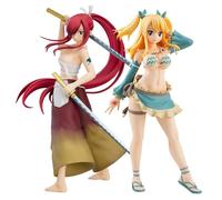 Gooyeh 2 figurine anime Fairy Tail, Lucy Heartfilia/Erza Scarlet, PVC, 17 cm, decorazione cartone animato, ornamento da collezione