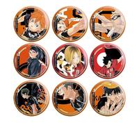 Gooyeh 9 distintivi Haikyuu Hinata Shoyo/Tobio Kageyama/Kotaro Bokuto/Akaashi Keiji/Iwaizumi Hajime/Kuroo Tetsurou Anime, spilla carina decorazione vestiti, 58mm, Metallo