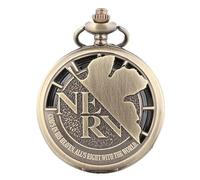 Gooyeh Anime Periferica Orologio da tasca Ayanami Rei/Asuka Langley Soryu/Mari Makinami Orologio meccanico illustrato con coperchio Orologio da tasca romano