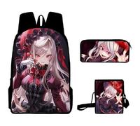 Gooyeh Anime - Zaino Albedo Ainz/Ooal Gown, accessori per la scuola, per gli studenti delle scuole medie, a tracolla, per la scuola, 3 pezzi, Tipo 6., 40 x 30 x 13CM