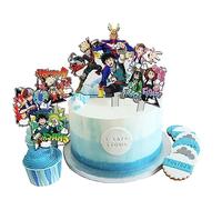 Gooyeh MHA Torta Ornamento Midoriya Izuku Todoroki Shouto Bakugō Katsuki Uraraka Ochako torta di compleanno in acrilico per cuocere dessert decorazione per feste