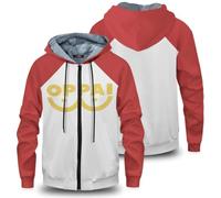 Gooyeh One Punch Man Felpa con Cappuccio Saitama Cosplay Anime Abbigliamento Vento Neutro Autunno e Inverno Cardigan Imbottito con Cerniera con Cappuccio Maglione Sportivo