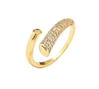 GOOZHI Anelli, Anelli Regolabili a Croce for Donna, Gioielli di Lusso Leggeri, Eleganti, alla Moda, Unici, Personalizzati, semplici, Regalo di Compleanno(Gold)