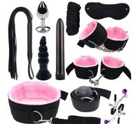 GOPEO Capi 11Pices/Set Fitness Yoga di Toysper per Coppie Šêsso Accessori per Coppia Programma Bondage Kit Sexy Coppia Accessori Šêx Toy -4 (Miscela di fibre, Rosa)