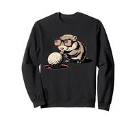 Gopher Animal spinge la pallina da golf fuori dal foro divertente golf Felpa