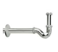 GOPLAST Sifone a s in abs cromato da 1 1/4 s/piletta
