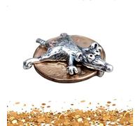 Goplnma Charm talismano, proteggi la tua ricchezza, topo con soldi damuleto su moneta, moneta del topo, accessorio per gioielli, damuleto per il portafoglio, Alluminio