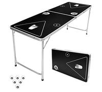 GoPong 1,8 m Portatile Pieghevole Beer Pong/Flip Cup Table (6 Palline Incluse)
