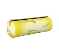 gopoo Astuccio in pelle con patatine fritte, custodia sottile in pelle estetica, organizer per cancelleria con anello in metallo portatile, Oro, Taglia unica, Porta carte