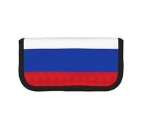 gopoo Astuccio in tela carino con bandiera della Russia, organizer organizzato per viaggi e uso quotidiano, astuccio per matite e trucchi