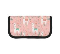 gopoo Astuccio in tela con cactus rosa cammello - organizer per viaggi e uso quotidiano, astuccio per matite e trucchi