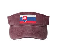 gopoo Bandiera della Slovacchia Cappelli Visiera Sole Vuoto Top Baseball Cap Sport Cappello Running Tennis Visiere per Uomini Donne Adulti, Rosso, Taglia unica