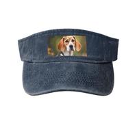 gopoo Beagle Dog Sun Visor Cappelli Vuoto Top Baseball Cap Sport Cappello Running Tennis Visiere per Uomini Donne Adulti, blu navy, Taglia unica