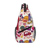gopoo Borsa a tracolla per giornale scolastico in inglese, sottile, per uomo e donna, leggera, da viaggio, borsa a tracolla, casual