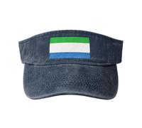 gopoo Cappelli con visiera parasole con bandiera della Sierra Leone, cappello da baseball vuoto cappello sportivo da corsa visiere da tennis per uomini donne adulti, blu navy, Taglia unica