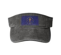 gopoo Cappelli con visiera parasole con bandiera dello stato dell'Indiana, cappello da baseball vuoto cappello sportivo da corsa visiere da tennis per uomini donne adulti, Rosa violaceo scuro, Taglia
