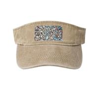 gopoo Cappelli con visiera parasole con motivo di pietra, cappello da baseball vuoto cappello sportivo da corsa visiere da tennis per uomini donne adulti, Naturale, Taglia unica