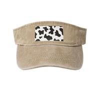 gopoo Cappelli con visiera parasole con stampa mucca bianca e nera cappello da baseball cappello sportivo da corsa visiere da tennis per uomini donne adulti, Naturale, Taglia unica