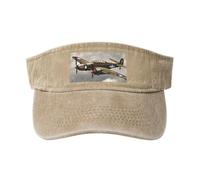gopoo Cappelli con visiera parasole per aeroplano della seconda guerra mondiale, cappello da baseball vuoto cappello sportivo da corsa visiere da tennis per uomini donne adulti, Naturale, Taglia unica