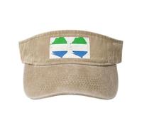 gopoo Cappello da baseball vuoto con mappa della bandiera della Sierra Leone, cappello da baseball sportivo da corsa, visiere da tennis, per uomini, donne e adulti, Naturale, Taglia unica