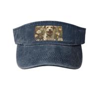 gopoo Daisy and Cute Dog Sun Visor Cappelli Vuoto Top Baseball Cap Sport Cappello Running Tennis Visiere per Uomini Donne Adulti, blu navy, Taglia unica