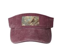 gopoo Daisy Bird Tree Sun Visor Cappelli Vuoto Top Baseball Cap Sport Cappello Running Tennis Visiere per Uomini Donne Adulti, Rosso, Taglia unica