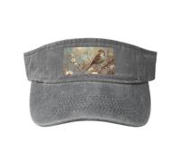 gopoo Daisy Bird Tree Sun Visor Cappelli Vuoto Top Baseball Cap Sport Cappello Running Tennis Visiere per Uomini Donne Adulti, grigio, Taglia unica
