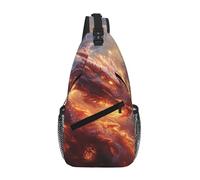 gopoo Dragon Of The Night - Zaino a tracolla sottile per uomo e donna, leggero, da viaggio, a tracolla, stile casual