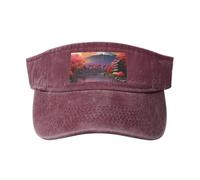 gopoo Giappone Monte Fuji Landscape Sun Visor Cappelli Vuoto Top Baseball Cap Sport Cappello Running Tennis Visiere per Uomini Donne Adulti, Rosso, Taglia unica