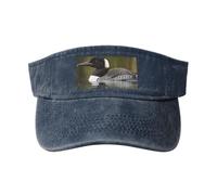 gopoo Loon Nature Bird Cappelli con visiera parasole vuota Top Cappello da baseball Sport Running Tennis Visiere per Uomini Donne Adulti, blu navy, Taglia unica