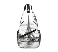 gopoo The Eiffel Tower In Paris Sling Chest Bag - Zaino sottile per uomo e donna, leggero, borsa a tracolla da viaggio casual
