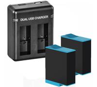 GoPro Hero 9 HERO9 Nero Batteria Di Ricambio 1 2 3 (1720mAh) E Caricatore Doppio