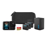 GoPro HERO13 - Action cam impermeabile Extended Power Bundle Black - Include caricabatteria doppio, 3 batterie Enduro, scheda microSD da 64 GB, suppor Gopro