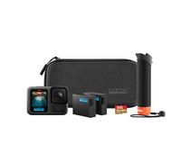 GoPro HERO13 Black Accessory Bundle - Include il Handler, 2 batterie Enduro, 2 supporti adesivi curvi, scheda MicroSD SanDisk da 64 GB e custodia per il trasporto