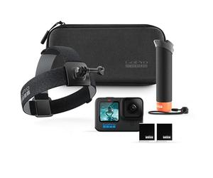 GoPro Pacchetto accessori HERO12: include fotocamera HERO12 Black, The Handler (impugnatura mobile), fascia per la testa 2.0, batteria ricaricabile Enduro (2 in totale) e custodia per il trasporto