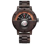 GORBEN Orologio al quarzo da uomo, in legno naturale, con bussola, realizzato a mano, leggero, con confezione regalo, # Gorben-273-2, Bracciale