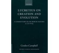Gordon Campbell Lucretius on Creation and Evolution (Copertina rigida)