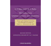 Gordon P. Baker P. M. S. Hack Wittgenstein: Understanding And Meani (Tascabile)