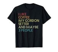 Gordon Setter Cane Dog Caffè Vintage Retro Maglietta