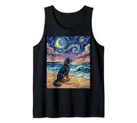Gordon Setter Starry Night Beach Dog Opera d'Arte Canotta