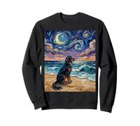 Gordon Setter Starry Night Beach Dog Opera d'Arte Felpa