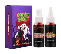 Gore-Perfect Halloween Fake Blood | 2 x vampiro Blood for Jaw-Dropping Realism | Scary, Washable Makeup for Halloween, Cosplay, and Horror Films - Unleash Your Inner
