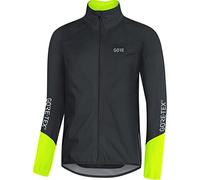 GORE Wear C5 Giacca da ciclismo per uomo GORE-TEX, L, Nero/Giallo neon
