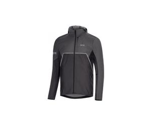Gore wear r7 giacca impermeabile con cappuccio parziale in gore tex infinium nero grigio