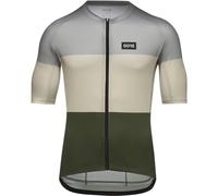 Maglia GOREWEAR Spirit Stripes manica corta grigio beige verdone - M