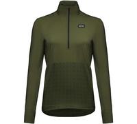 GORE WEAR TrailKPR Mid-Layer Ibrido 1/2-Zip da Donna, Utility Green, 44