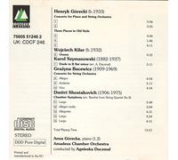 Gorecki/ Amadeus Chamber Orch - Piano Cto